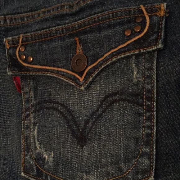 Western pocket Levi Strauss 515 Boot Cut 14M Jeans - Picture 6 of 8